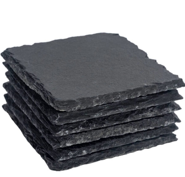 Black Slate Coasters Set (4 pack) - Image 9