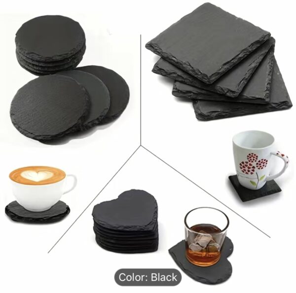 Black Slate Coasters Styles