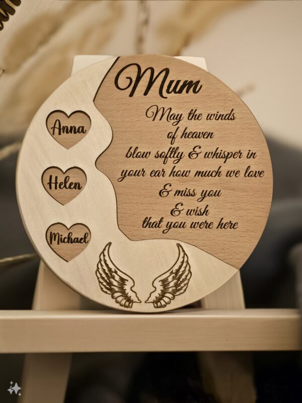 Layered Memorial Disc for Mum or Grandma