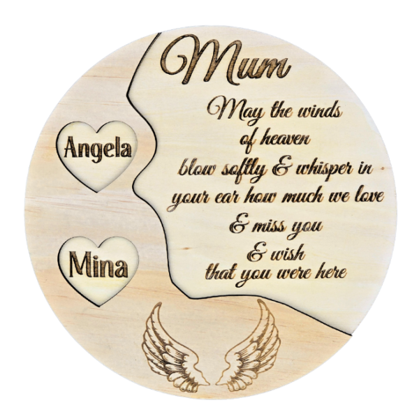 Layered Memorial Disc for Mum or Grandma - Image 2