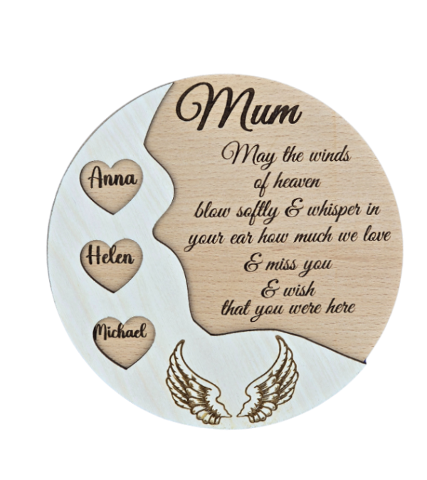 Layered Memorial Disc for Mum or Grandma - Image 4